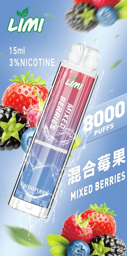LIMI 8000 型發光款 15ml 驚人載油量 重塑續航天花板 絢麗發光燈條隨吸閃耀 Type-C 充電 極緻冰感水果口味 台灣現貨:圖片 6