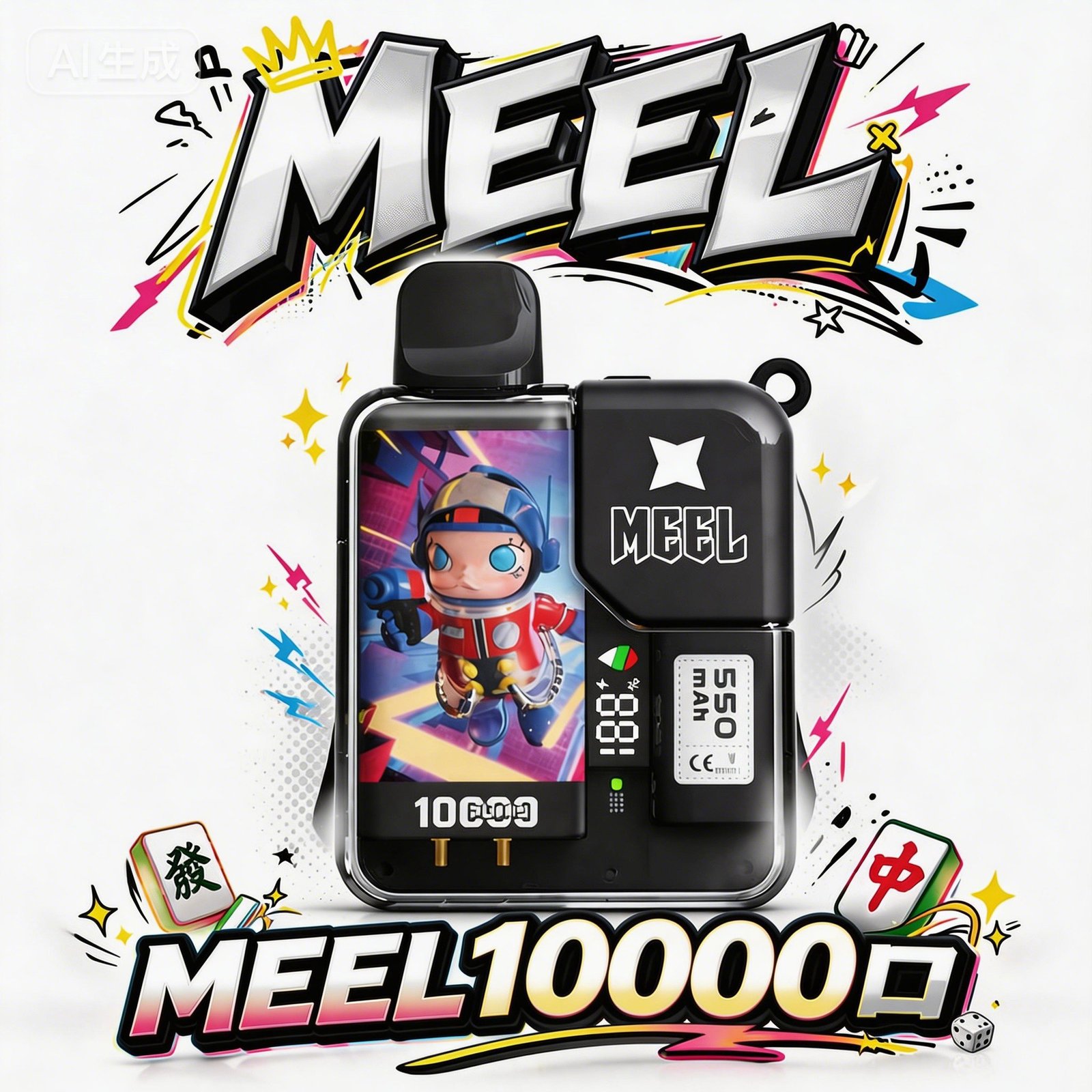Meel Boost 麻將 10000 口 買一支抵兩支的雙重體驗 普通模式省油持久 Boost 模式濃郁爆表 550mAh 超大動力 台灣現貨秒發